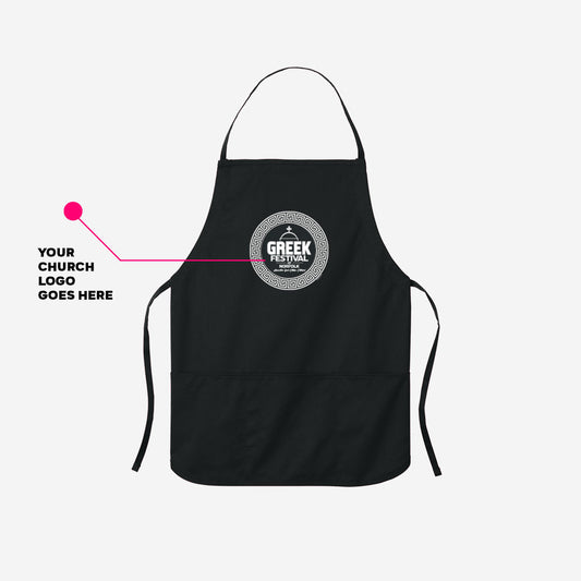 Greek Festival Medium Lenght Apron A525 - Custom Branded