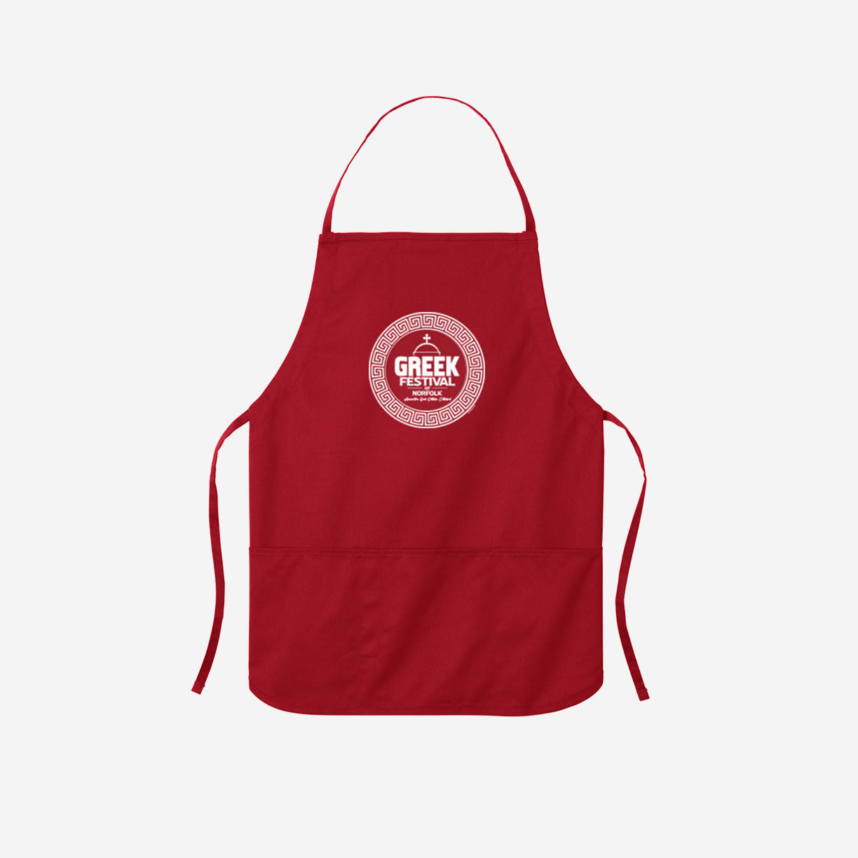 Greek Festival Medium Lenght Apron A525 - Custom Branded