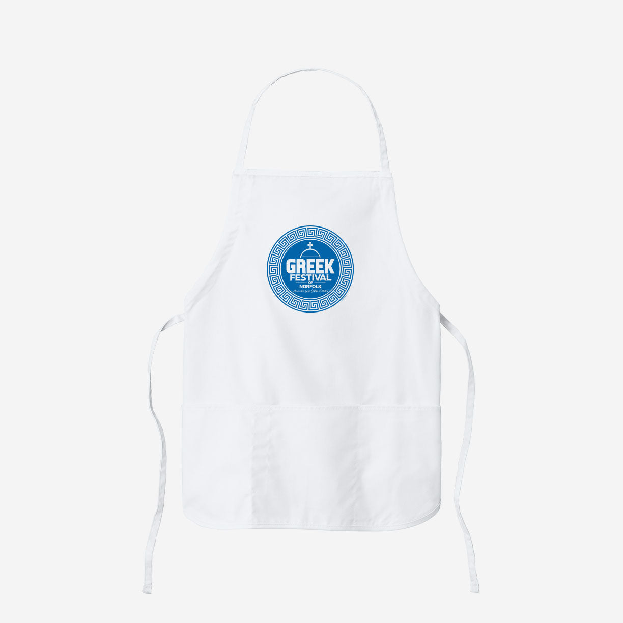 Greek Festival Medium Lenght Apron A525 - Custom Branded