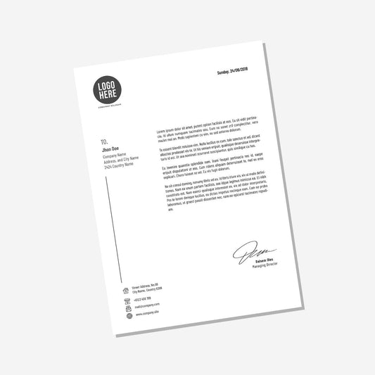 Letterhead 1 Color Print