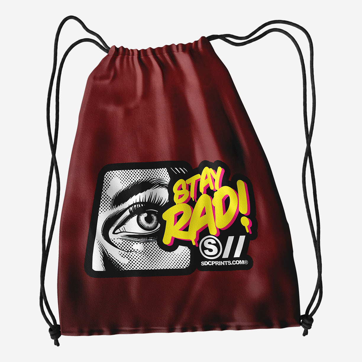 Classic Poly Drawstring Bag Multi Color Print