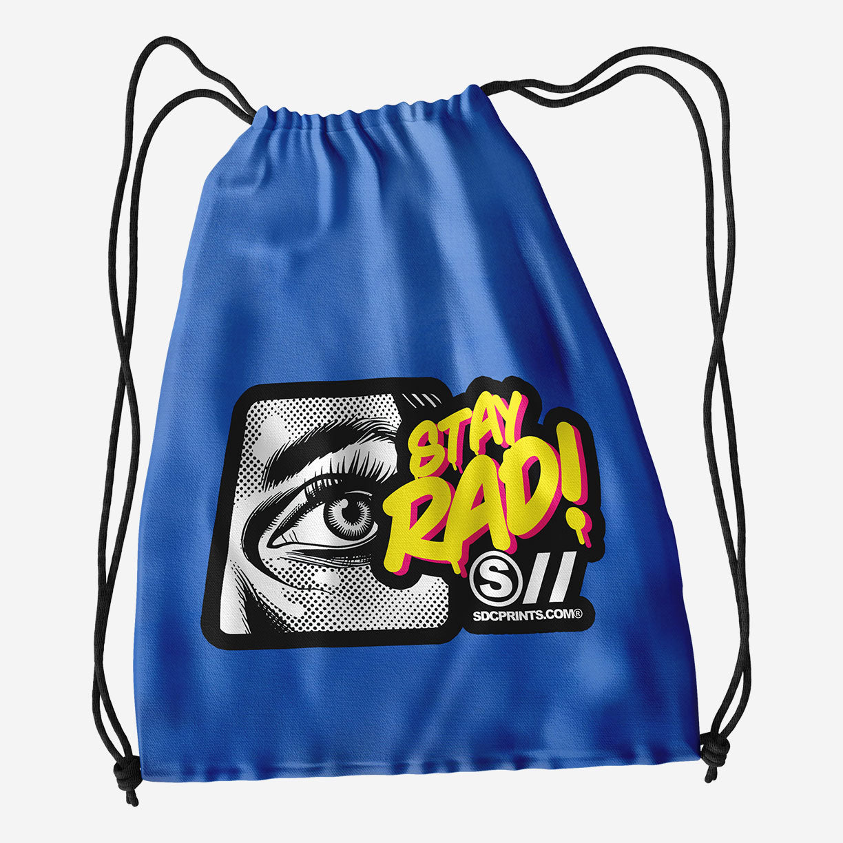 Classic Poly Drawstring Bag Multi Color Print