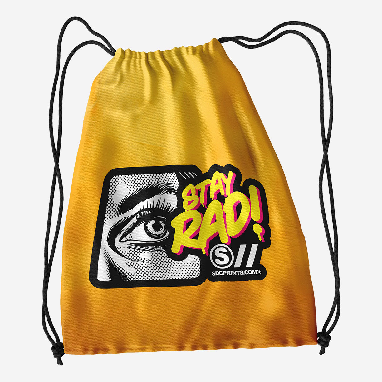 Classic Poly Drawstring Bag Multi Color Print