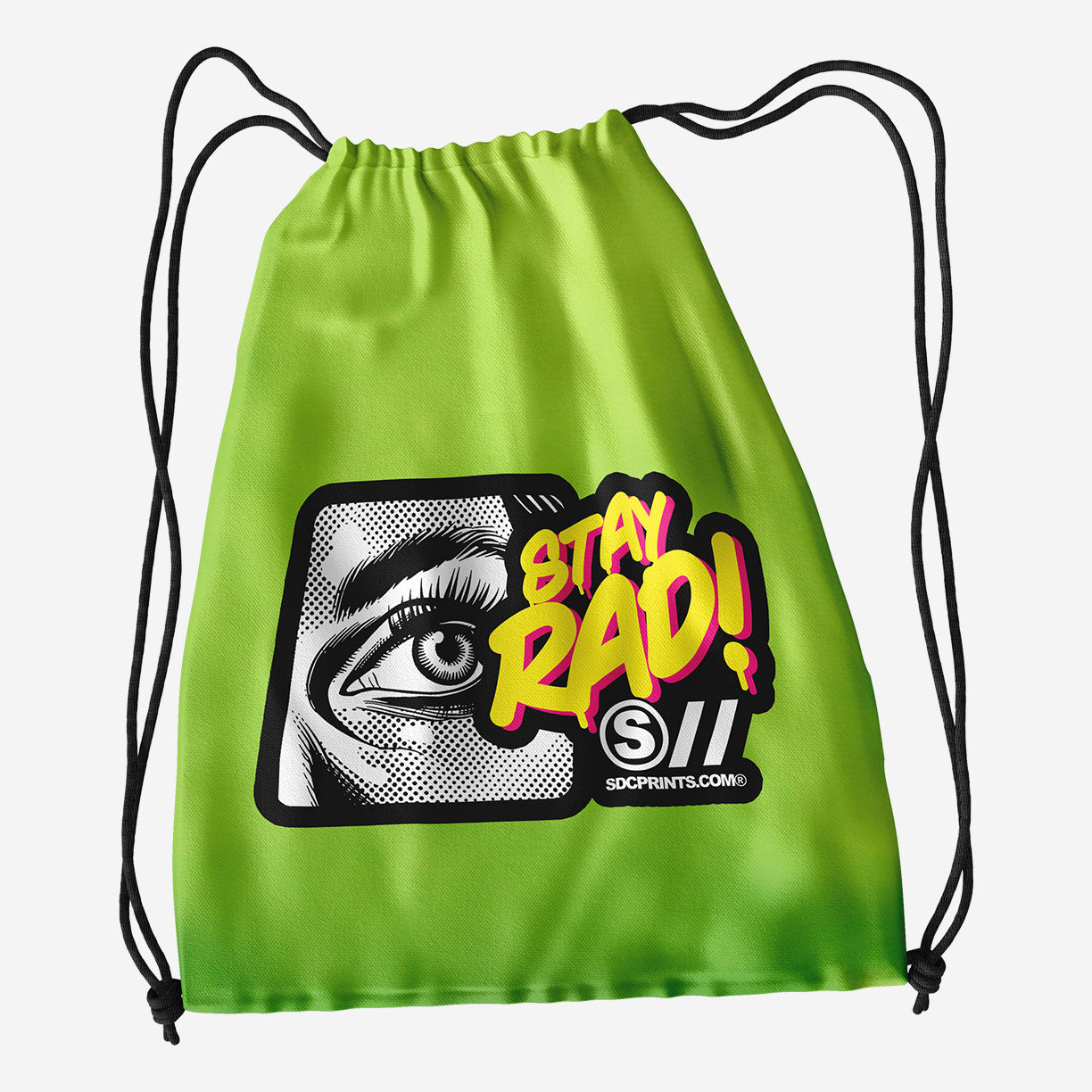 Classic Poly Drawstring Bag Multi Color Print