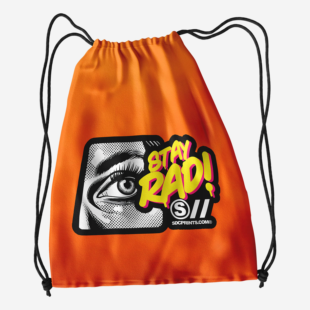 Classic Poly Drawstring Bag Multi Color Print