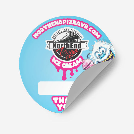 Dash N' Grub Custom Food Packing Stickers - Circle