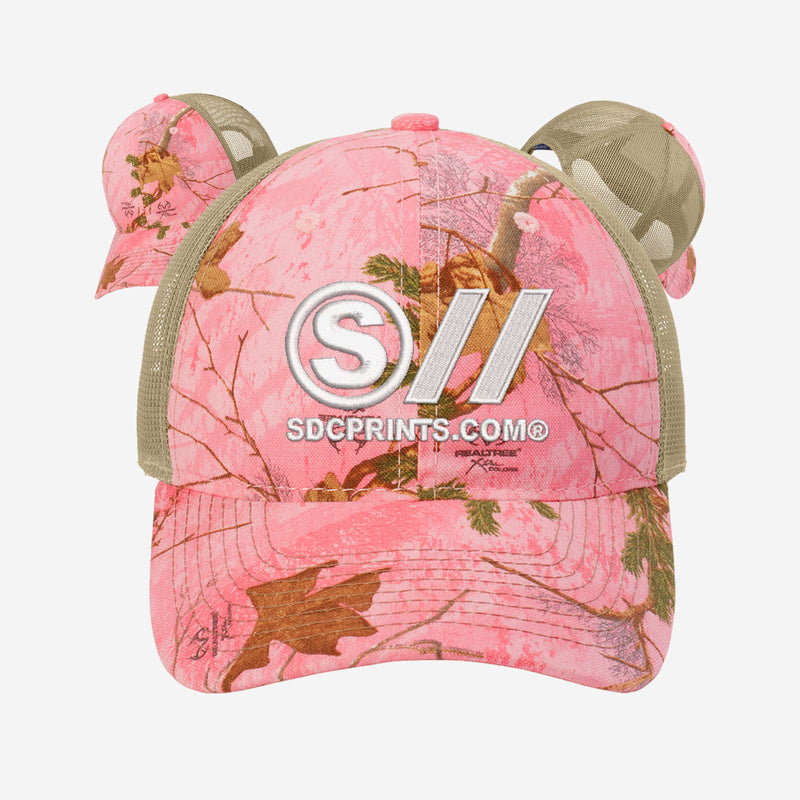 Realtree C929 Pink Camo Snap Back Hat - Embroidered