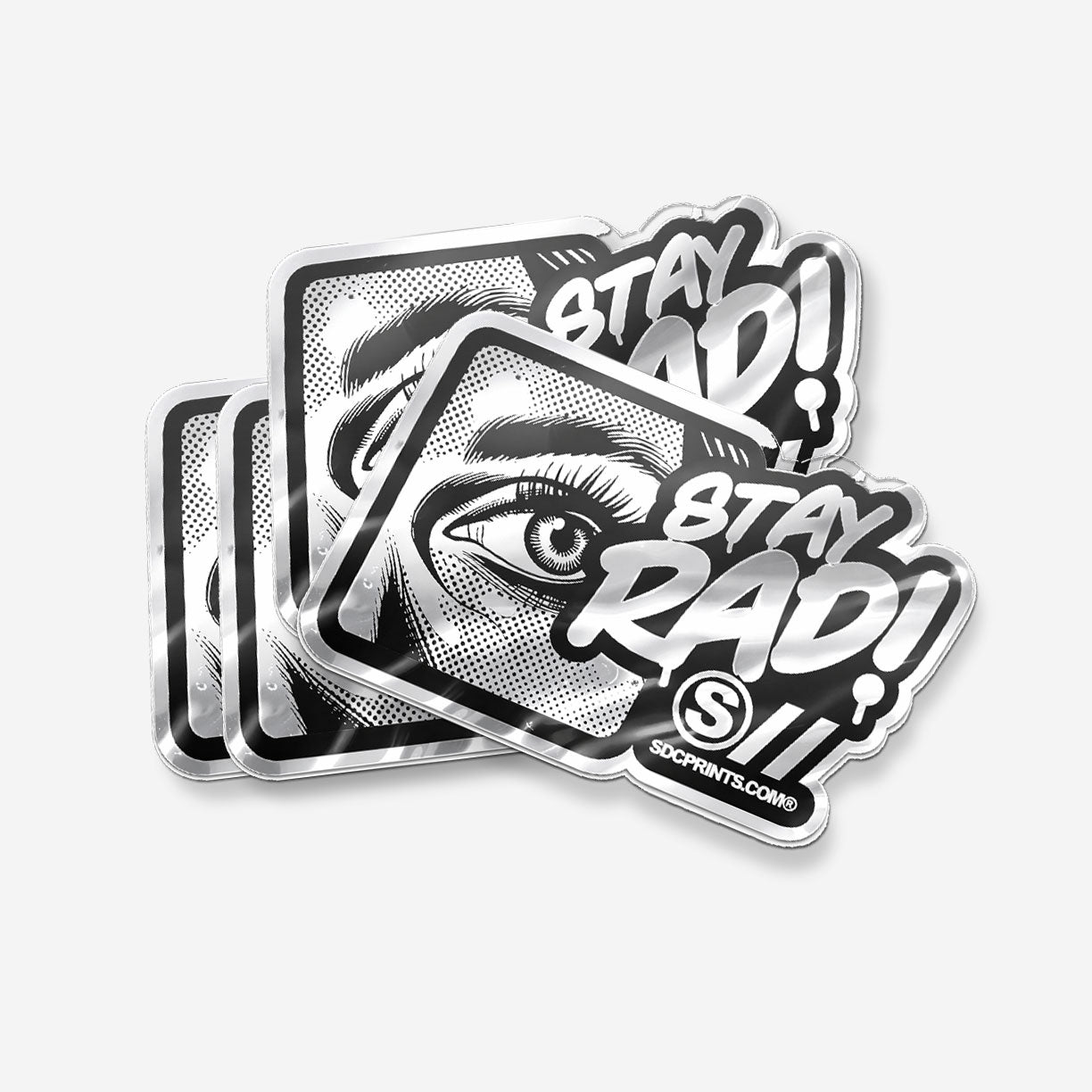 Mirror Silver Stickers