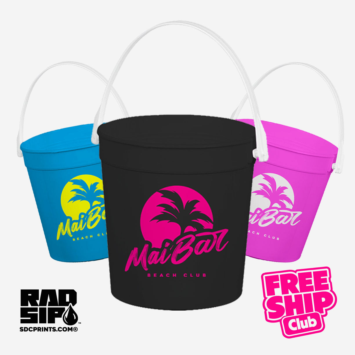 32oz Drink Pails - FREE SHIP