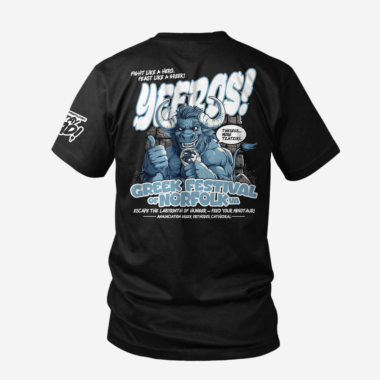 Yeeros Minotaur Custom Festival Tee - 100 PCS $10.99
