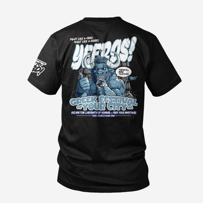 Yeeros Minotaur Custom Festival Tee - 50 PCS $13.80
