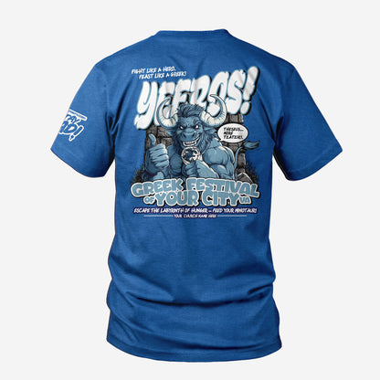 Yeeros Minotaur Custom Festival Tee - 50 PCS $13.80