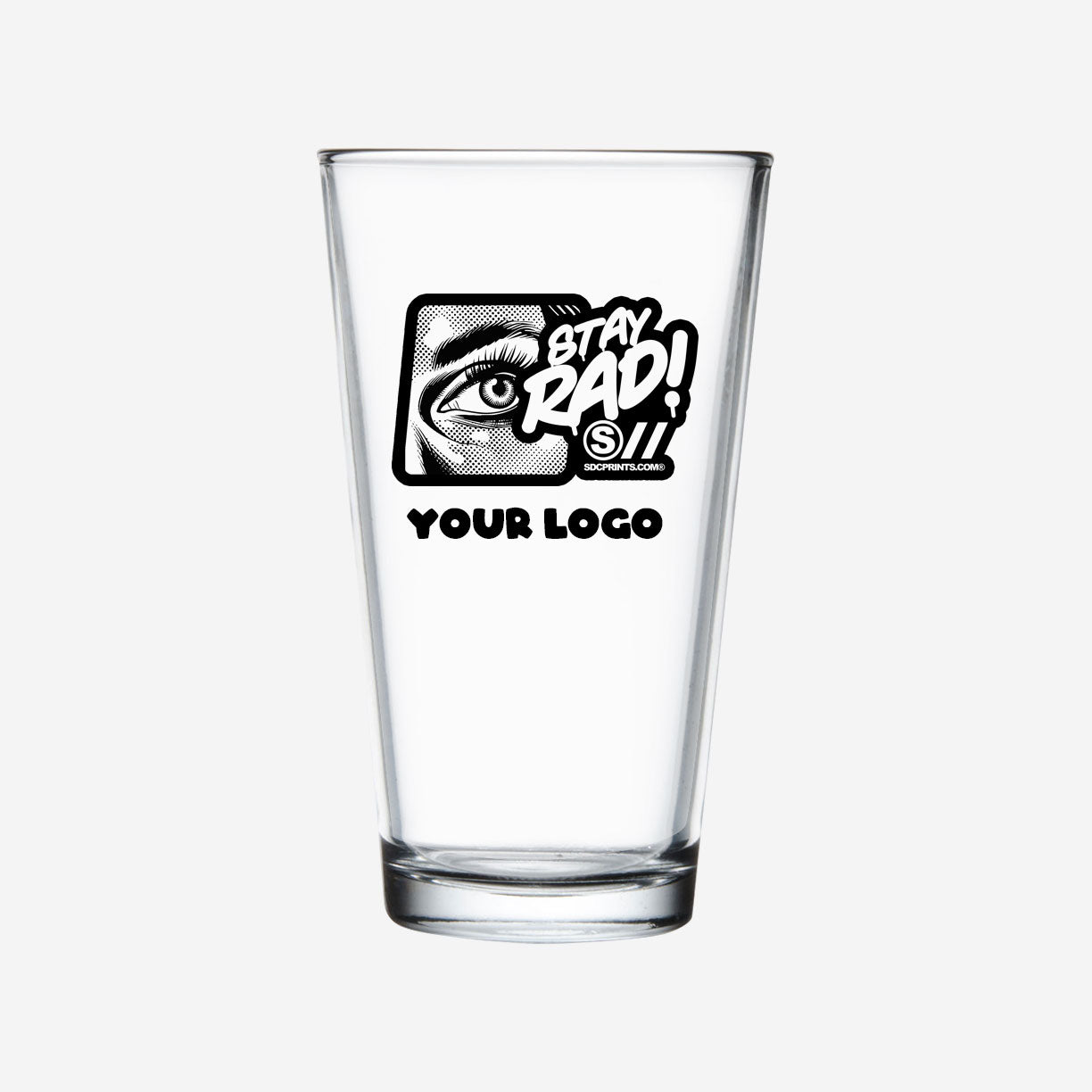 Pint Glass 16 oz - 1 Color Print