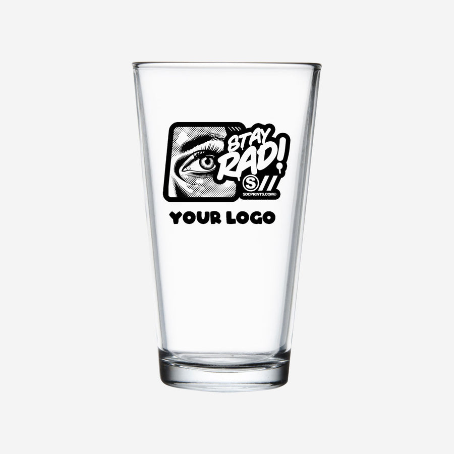 Pint Glass 16 oz - 1 Color Print