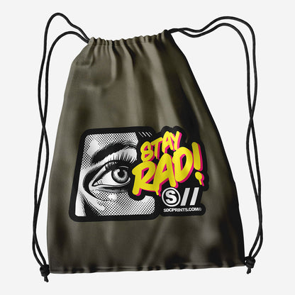 Classic Poly Drawstring Bag Multi Color Print