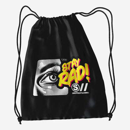 Classic Poly Drawstring Bag Multi Color Print