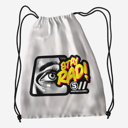 Classic Poly Drawstring Bag Multi Color Print