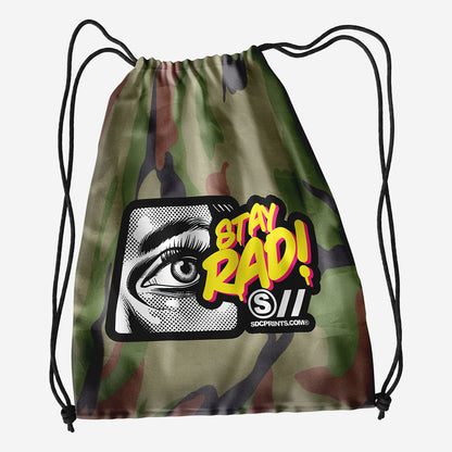 Classic Poly Drawstring Bag Multi Color Print
