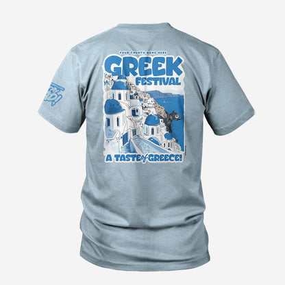Santorini Taste of Greece Festival Tee - 25 PCS $18.57