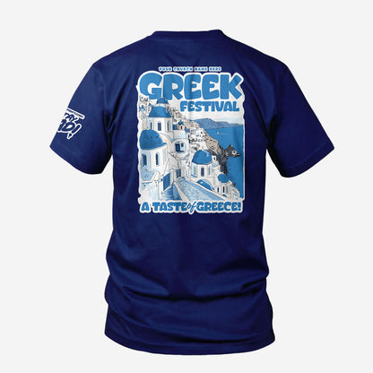 Santorini Taste of Greece Festival Tee - 50 PCS $13.80