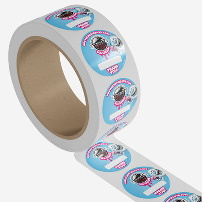 Dash N' Grub Custom Food Packing Stickers - Circle